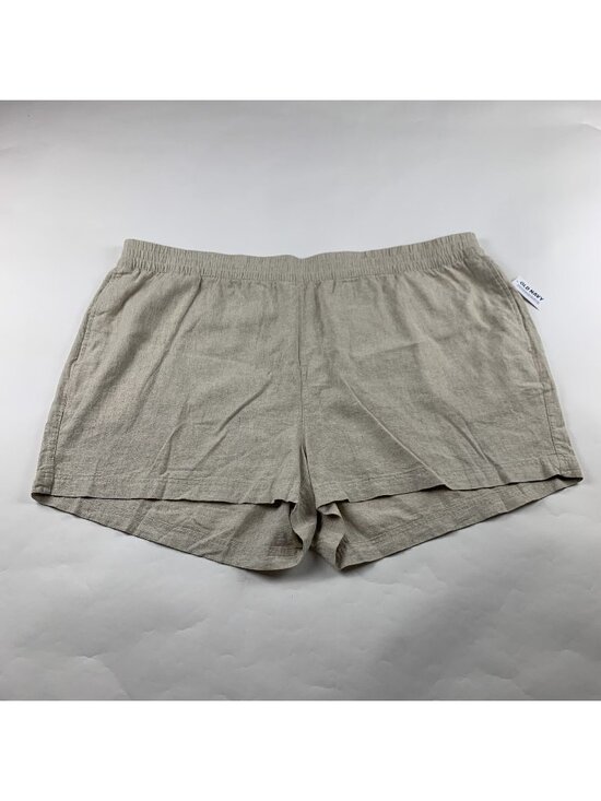 Old Navy Pants - Old Navy Flax Linen Blend High Rise Comfort Waistband Shorts 3X New